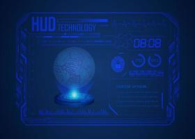 Modern HUD Technology Screen Background vector