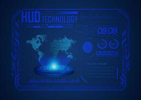 Modern HUD Technology Screen Background vector