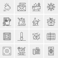 16 Universal Business Icons Vector Creative Icon Illustration to use in web and Mobile Related proje