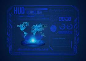 Modern HUD Technology Screen Background vector
