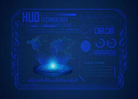 Modern HUD Technology Screen Background vector