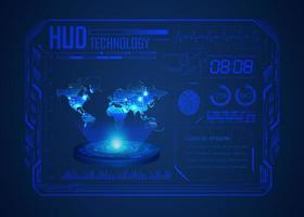 Modern HUD Technology Screen Background vector