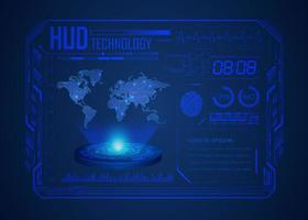 Modern HUD Technology Screen Background vector