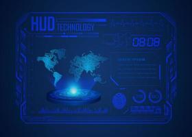 Modern HUD Technology Screen Background vector