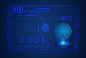 Modern HUD Technology Screen Background vector