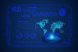 Modern HUD Technology Screen Background vector