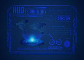 Modern HUD Technology Screen Background vector