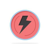 Bolt Light Voltage Industry Power Abstract Circle Background Flat color Icon vector