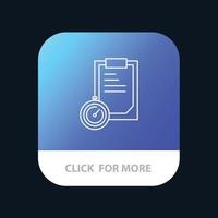 Deadline Business Planning Time Mobile App Button Android and IOS Line Version vector