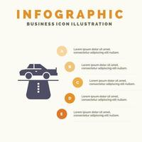 Advantage Authority Car Carpet Comfort Solid Icon Infographics 5 Steps Presentation Background vector