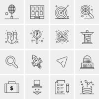 16 Universal Business Icons Vector Creative Icon Illustration to use in web and Mobile Related proje