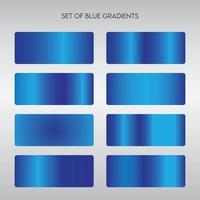 Blue gradient set collection vector