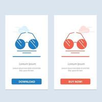 Glasses Eye View Spring  Blue and Red Download and Buy Now web Widget Card Template vector