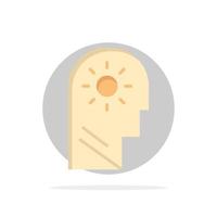 Brain Control Mind Setting Abstract Circle Background Flat color Icon vector