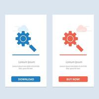 Search Research Gear Setting  Blue and Red Download and Buy Now web Widget Card Template vector