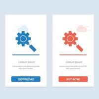 Search Research Gear Setting  Blue and Red Download and Buy Now web Widget Card Template vector