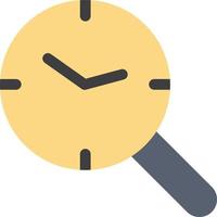 búsqueda investigación reloj reloj color plano icono vector icono banner plantilla