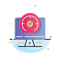 Compass Computer Timer Location Abstract Flat Color Icon Template vector