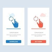 Finger Hand Refresh Gesture  Blue and Red Download and Buy Now web Widget Card Template vector