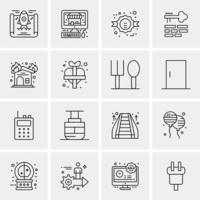 16 Universal Business Icons Vector Creative Icon Illustration to use in web and Mobile Related proje