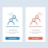 User Looked Avatar Basic  Blue and Red Download and Buy Now web Widget Card Template vector