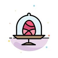 Disk Egg Food Easter Abstract Flat Color Icon Template vector