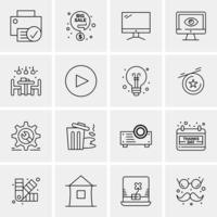 16 Universal Business Icons Vector Creative Icon Illustration to use in web and Mobile Related proje