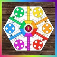 diseño de tablero de juegos de ludo de seis jugadores vector