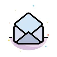 Mail Email Open Abstract Flat Color Icon Template vector