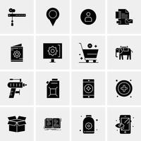 16 Universal Business Icons Vector Creative Icon Illustration to use in web and Mobile Related proje