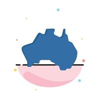 plantilla de logotipo de empresa de viaje de mapa de ubicación de país australiano color plano vector