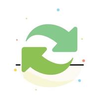 Refresh Reload Rotate Repeat Abstract Flat Color Icon Template vector