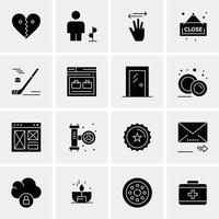 16 Universal Business Icons Vector Creative Icon Illustration to use in web and Mobile Related proje