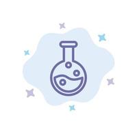 Education Lab Laboratory Blue Icon on Abstract Cloud Background vector