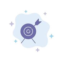 Target Aim Goal Blue Icon on Abstract Cloud Background vector