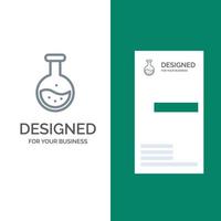 Tube Labe Science Test Education Grey Logo Design and Business Card Template vector