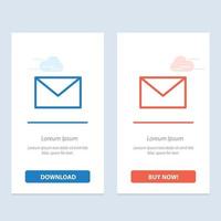 Email Mail Message  Blue and Red Download and Buy Now web Widget Card Template vector