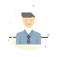 Business Executive Job Man Selection Abstract Flat Color Icon Template vector