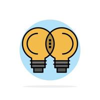 Idea Innovation Mechanic Thinking Abstract Circle Background Flat color Icon vector