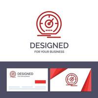 Creative Business Card and Logo template Gauge Dashboard Meter Speed Speedometer Vector Illustration