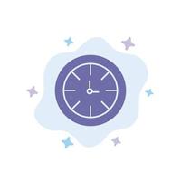 Watch Timer Clock Global Blue Icon on Abstract Cloud Background vector