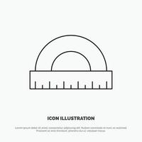 Angle Construction Measure Ruler Scale Line Icon Vector