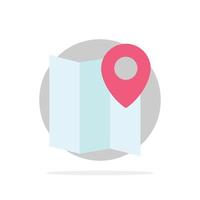 Location Map Marker Pin Abstract Circle Background Flat color Icon vector