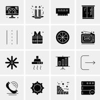 16 iconos de negocios universales vector ilustración de icono creativo para usar en proyectos relacionados con la web y dispositivos móviles