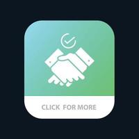 Job Themes Work Mobile App Button Android and IOS Glyph Version vector