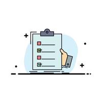 checklist check expertise list clipboard Flat Color Icon Vector