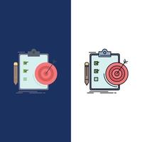 goals report analytics target achievement Flat Color Icon Vector