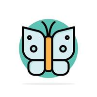 Butterfly Freedom Insect Wings Abstract Circle Background Flat color Icon vector