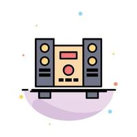 Woofer Loud Speaker Music Abstract Flat Color Icon Template vector