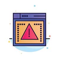 Computing Coding Error Abstract Flat Color Icon Template vector